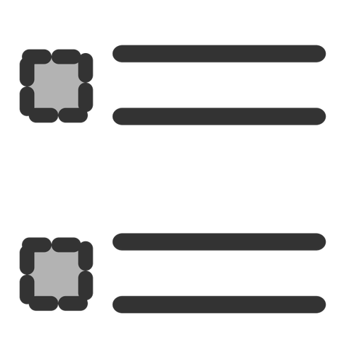 Unsorted list vector icon