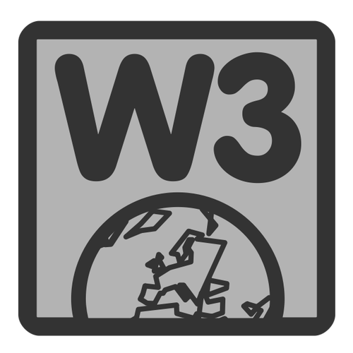 W3 유효성 검사기 벡터 아이콘