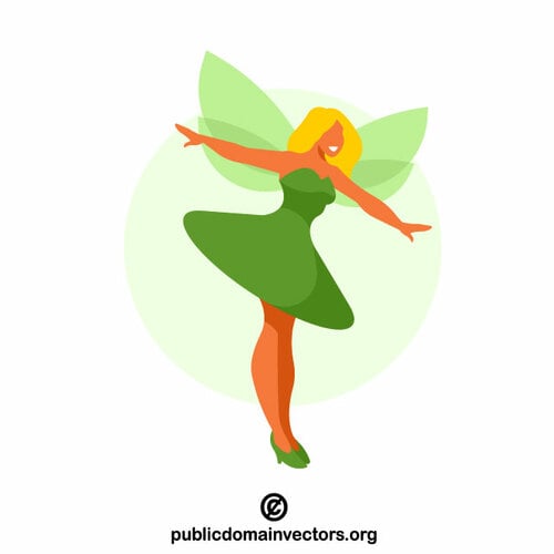 Fairy girl vector clip art