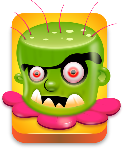 Funny game monster vector image