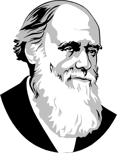 Charles Darwin vector image