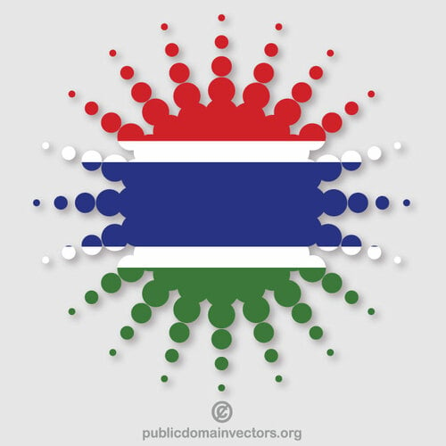 Diseño de medios tonos de bandera de Gambia