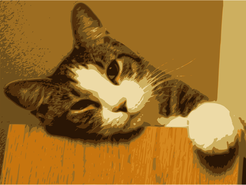 Relaxat cat doar trezit vector imagine