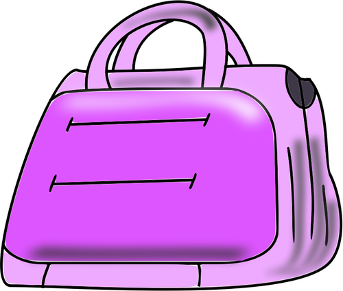 Vaaleanpunainen käsilaukku