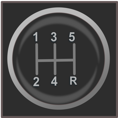 Gear shift knob vector icon