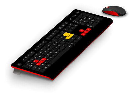 Generic gaming keyboard and mouse vector image