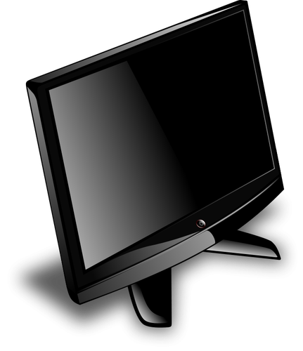 LCD monitor vector image