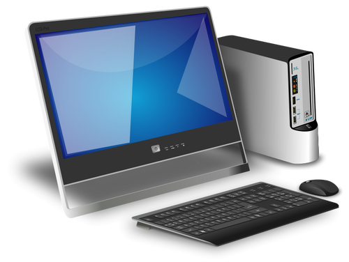 Ilustraţie de vector desktop computer