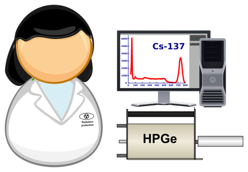 Spectrometrist in lab