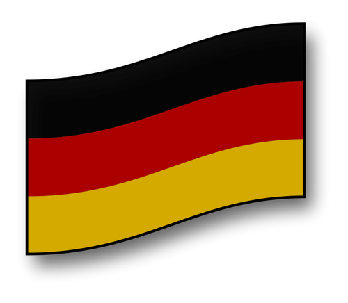 German flag vector drawing