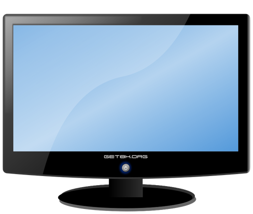 LCD widescreen monitor vector drawing