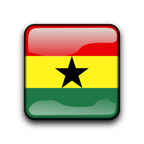 Ghana country flag button