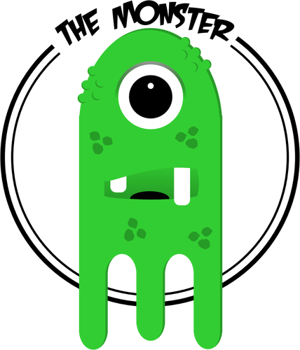 Green funny ghost