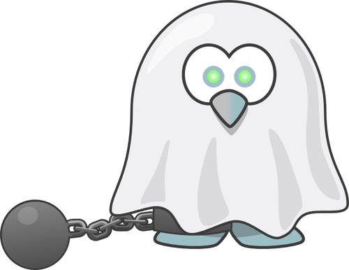 Pinguïn ghost vector tekening