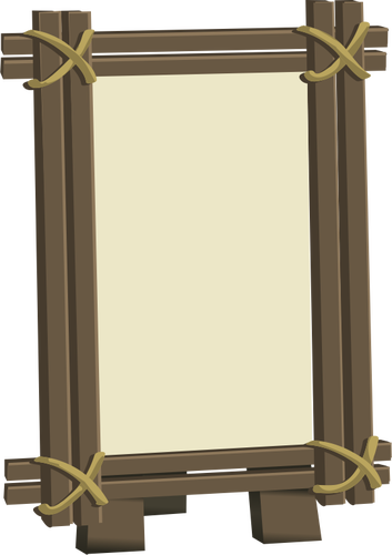 Grafika wektorowa drewna lustro oprawione
