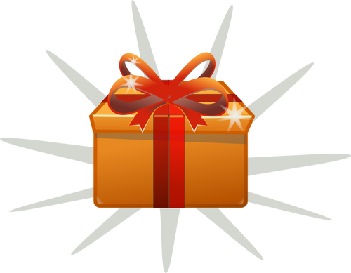 Vector drawing of gift box