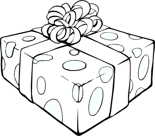 Regalo línea arte vector clip art