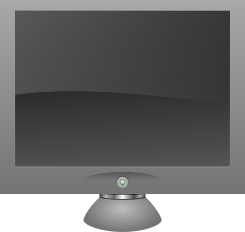 LCD screen with shadow vector graphics