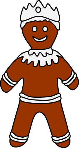 पुरुष आकृति में जिंजरब्रेड कुकी