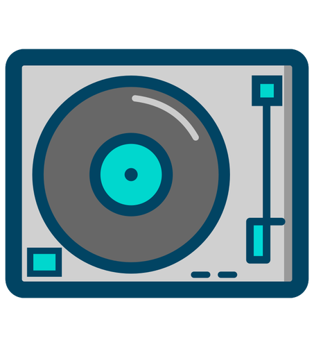 Icono de reproductor de discos vinilo