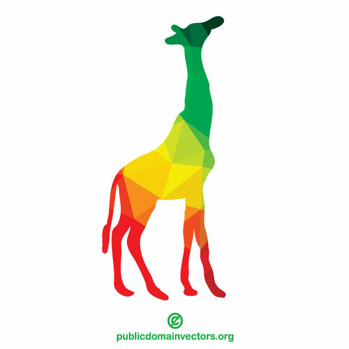 Giraffe color silhouette