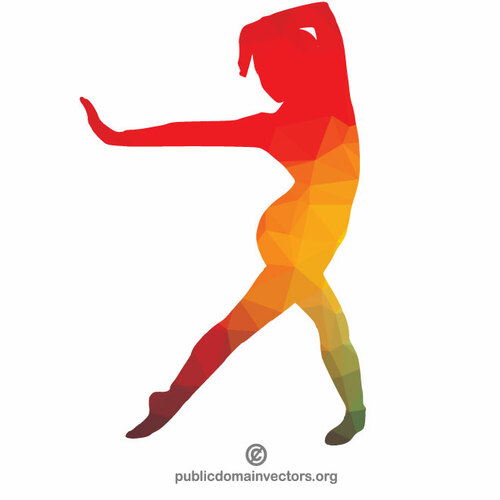 Ragazza aerobica silhouette