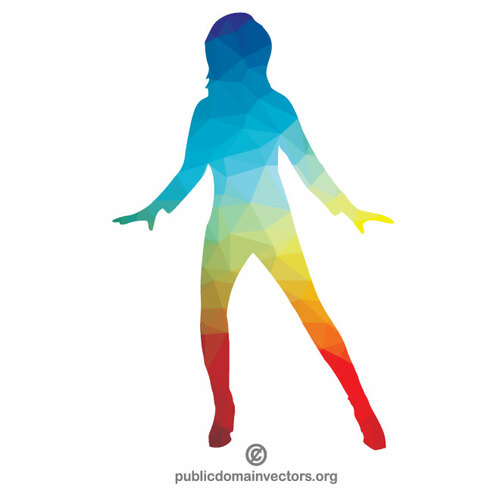 Dance move vector silhouette