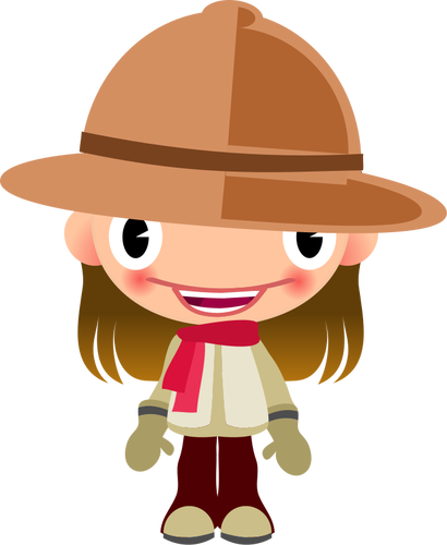 Vector image of girl