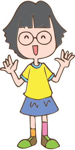Girl With glasses vector image