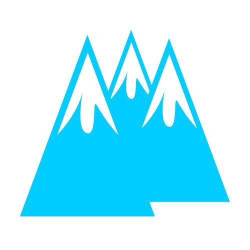 Icono de vector de glaciar