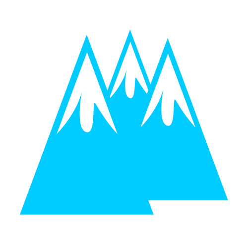 Glaciären vektor symbol