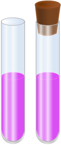 Graphiques vectoriels de deux tubes en verre avec du liquide