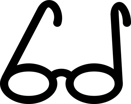 Lunettes silhouette de vecteur