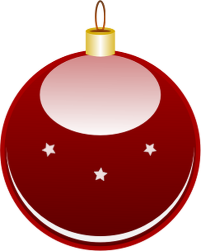 Glänzend rot Christmas Ornament Vektor ClipArt