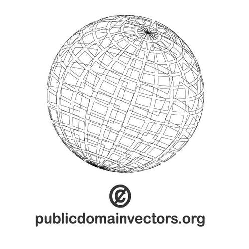 Globe sphere vector shape