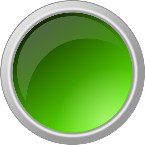 Glanzende groene knop vectorillustratie