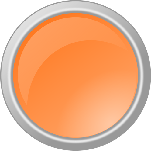 Botão laranja na imagem vetorial de moldura cinza