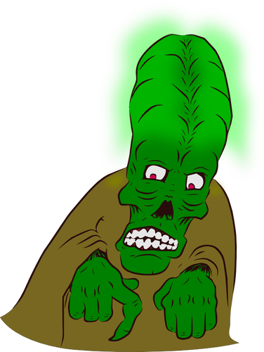 Monster with glowing head vector image