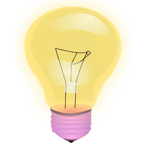 黄色い電球のベクトル画像