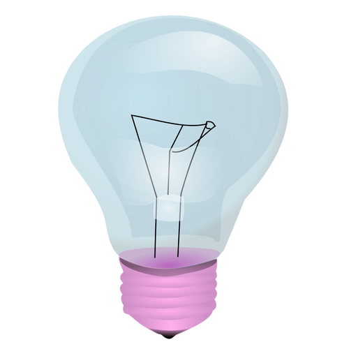 Vector drawing of transparent light bulb