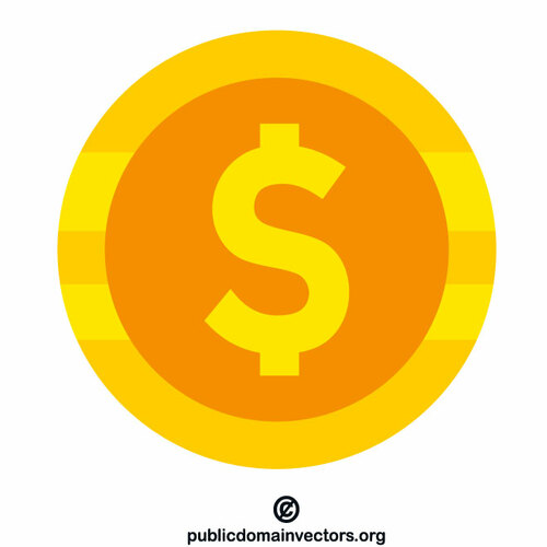 Golden dollar symbol