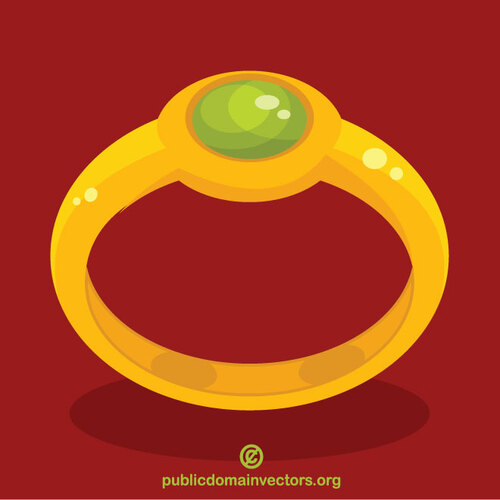 Golden ring vector image