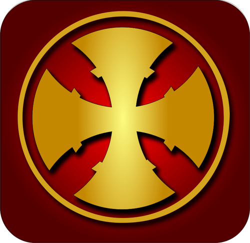Złoty Krzyż wektor clipart