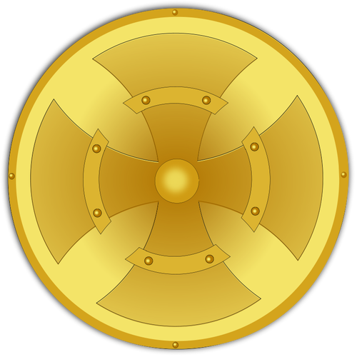 Золотой щит векторное изображение