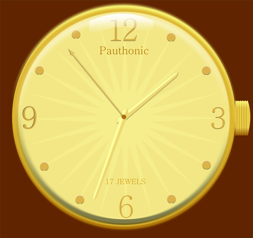 Gouden horloge vector afbeelding