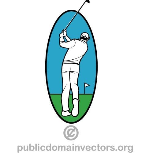 Prediseñadas golfista vector