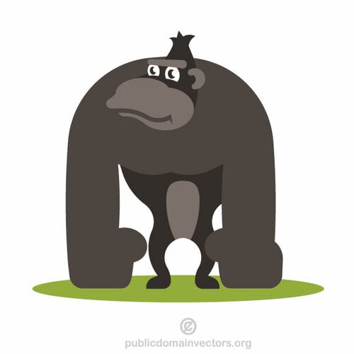 Gorilla beast cartoon clip art | Public domain vectors