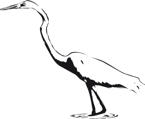 Großer Egret Vektor ClipArt