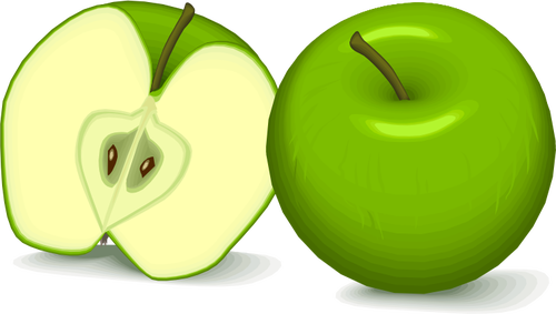Grüne Äpfel-Vektor-Bild