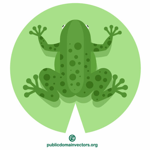 Green frog clip art | Public domain vectors